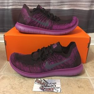 Women’s Nike Free Run Flyknit Running Shoes Purple
